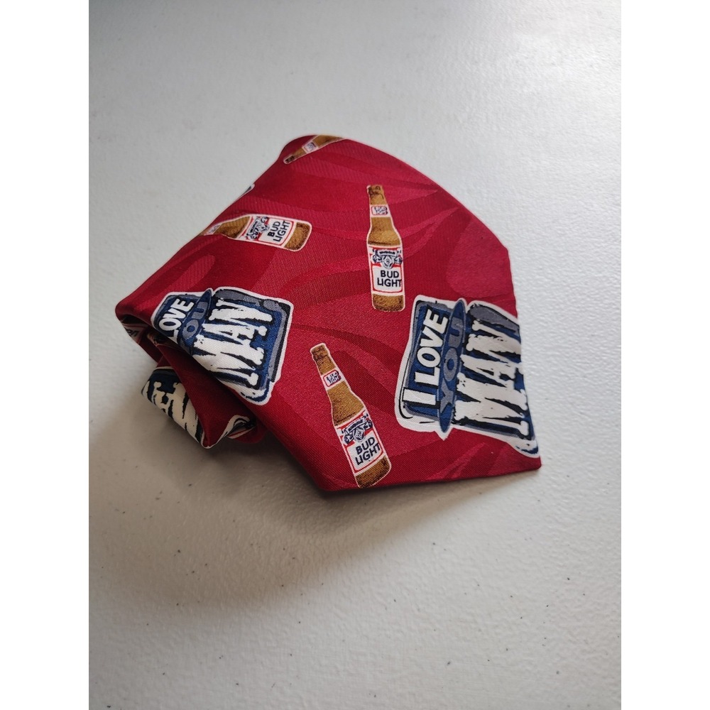 Genuine Collection Brewers of Bud Light Beer I Love You Man Vintage Necktie